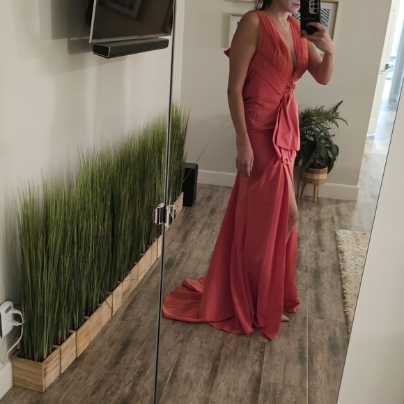 coral zuhair murad gown size 2-4 - Picture 2 of 10
